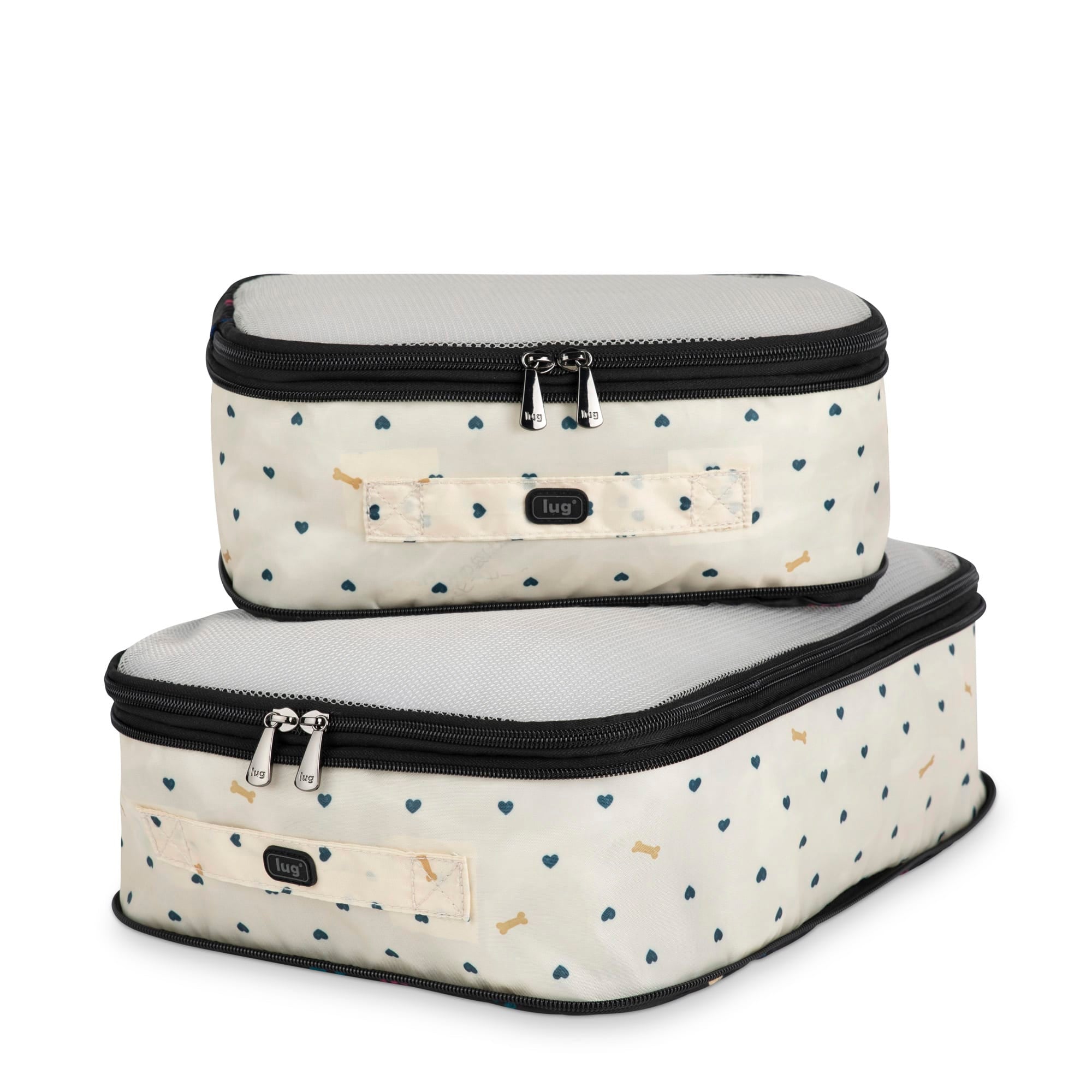 Cargo 2pc Compression Packing Cubes - PAWS BLACK - Cargo2pc_PawsBlack_01